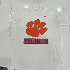 White Nike dri fit Clemson University cheer shirt M